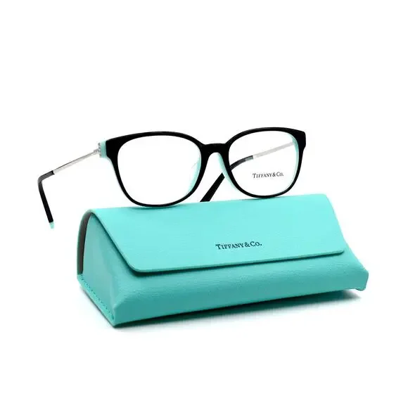 TIFFANY&CO TF2177 8055 BLACK ON TIFFANY BLUE EYEGLASSES FRAME - Picture 8 of 10